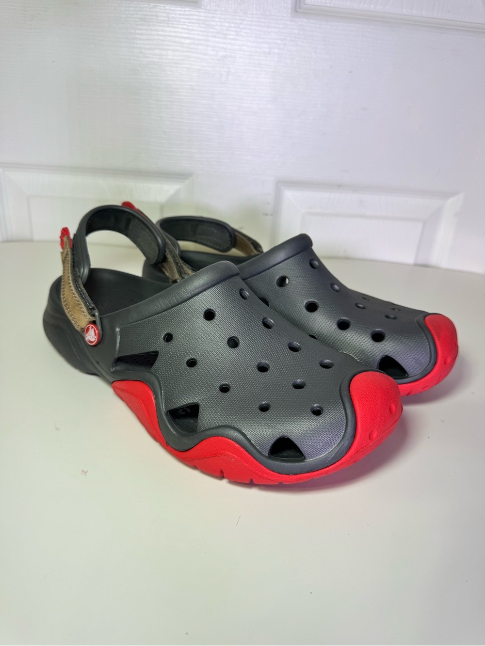 Crocs Offroad Sport Clog Dark Grey / Red - Men's Size 13